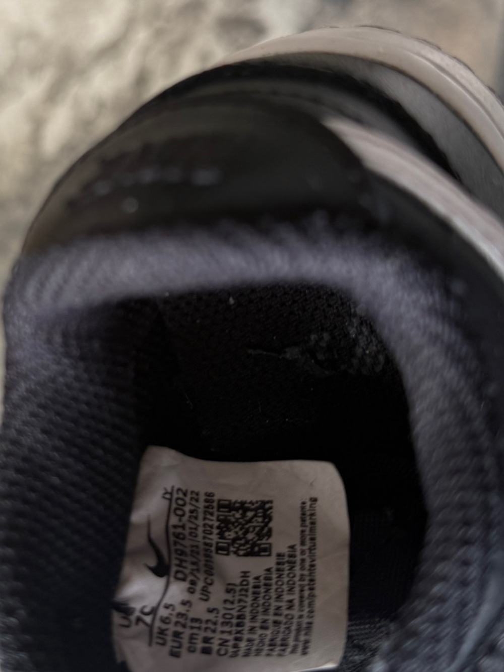 Boys 7C Nike Dunk Low Kids Black and White Low-Top Sneakers - Picture 5 of 5